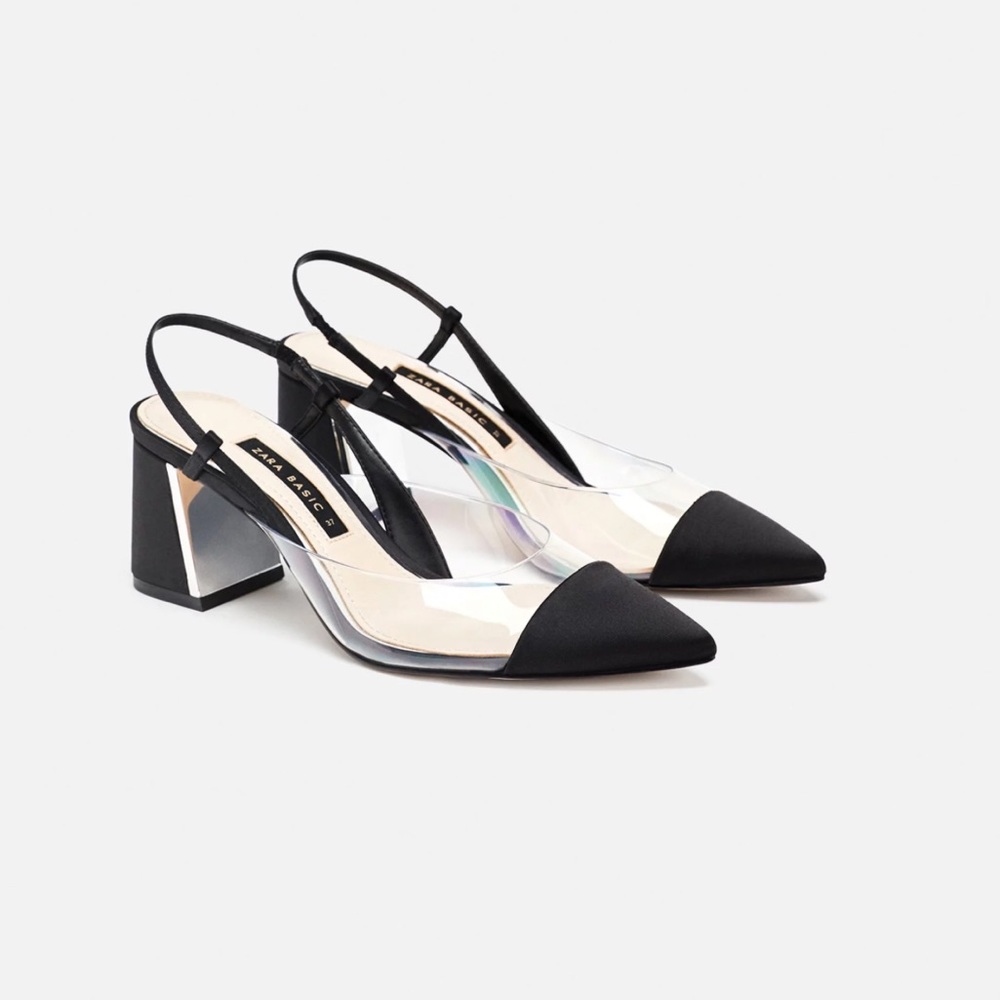 Zara pointed cap heels